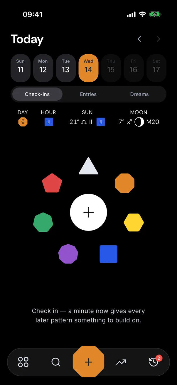 Magick Companion app, Check-in: record how a working went.