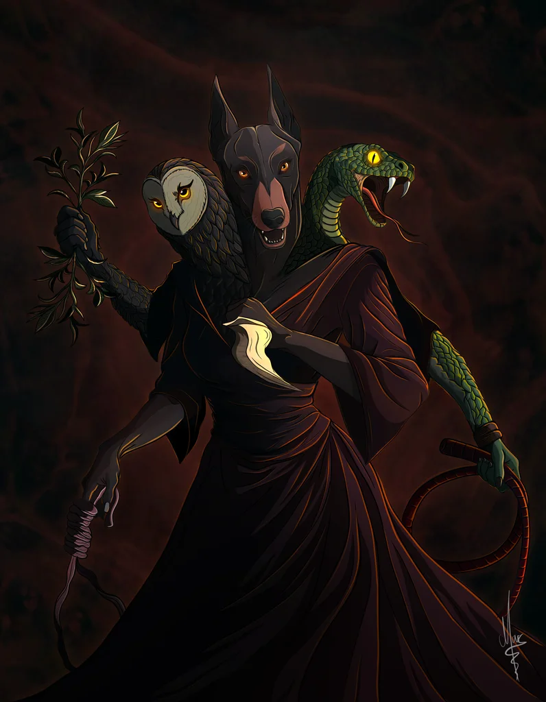 Hekate Brimo, painting by Martin Neumann