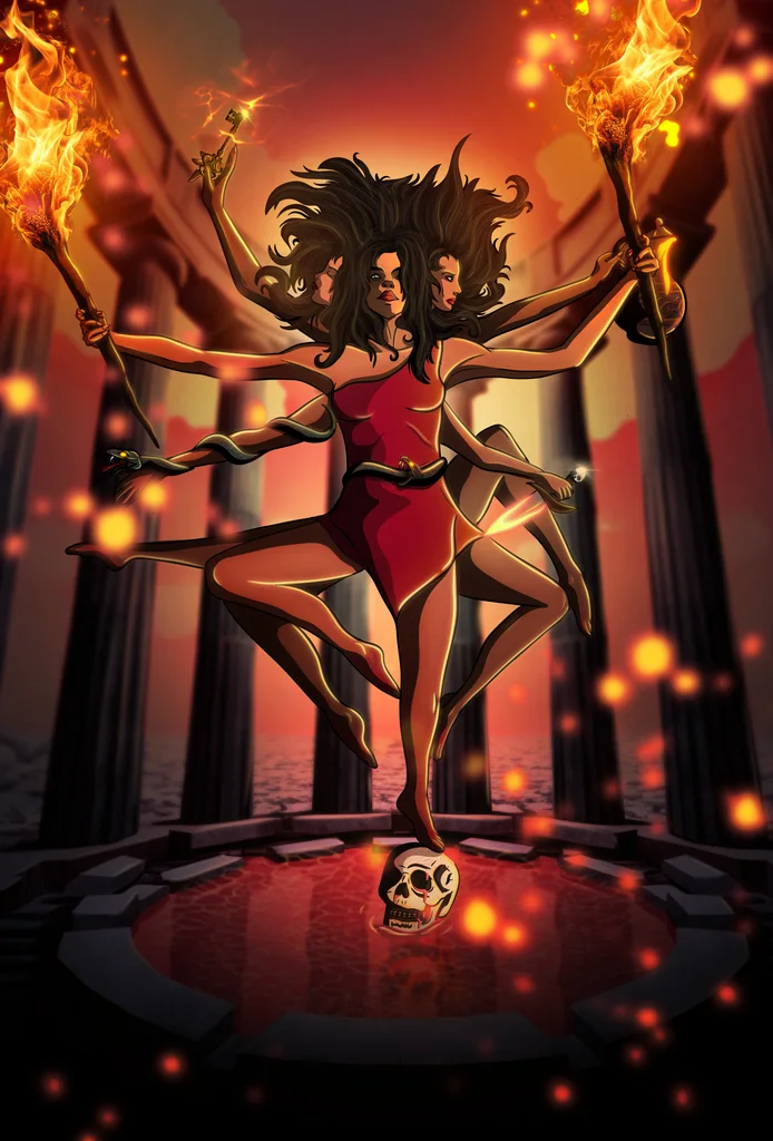 Hekate, painting by Martin Neumann