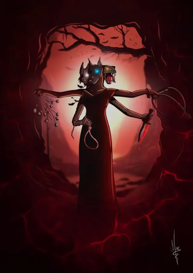 Brimo Hekate, painting by Martin Neumann