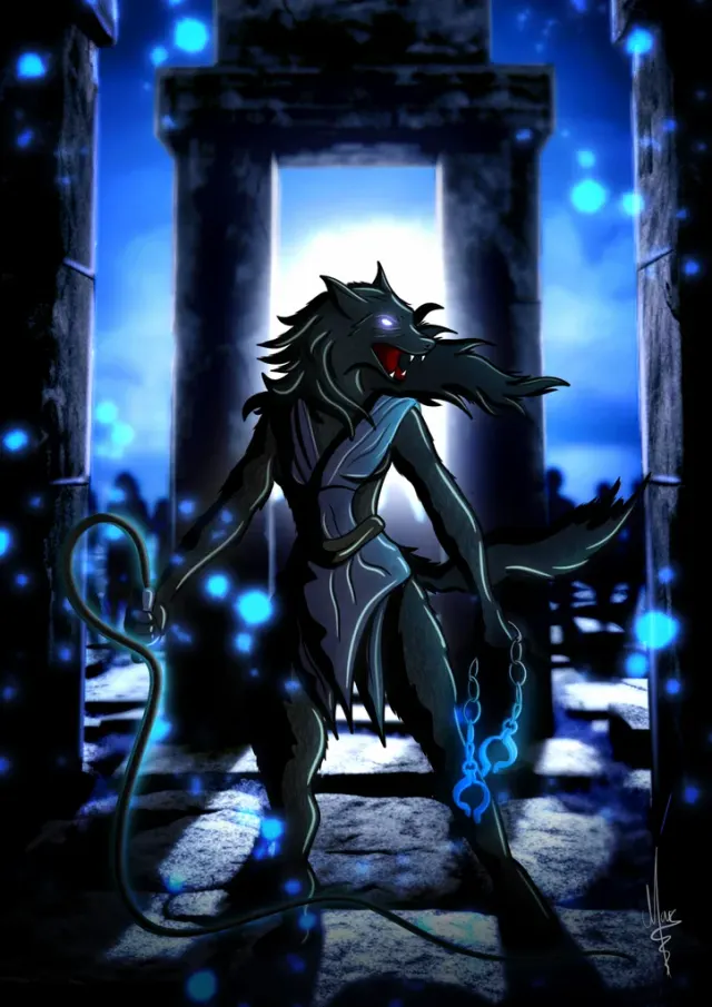 Hekate’s Guardians: Dimgali, painting by Martin Neumann